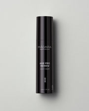 MÁDARA Organic Skincare age pro night cream A3335 face cream product photo on plain background.