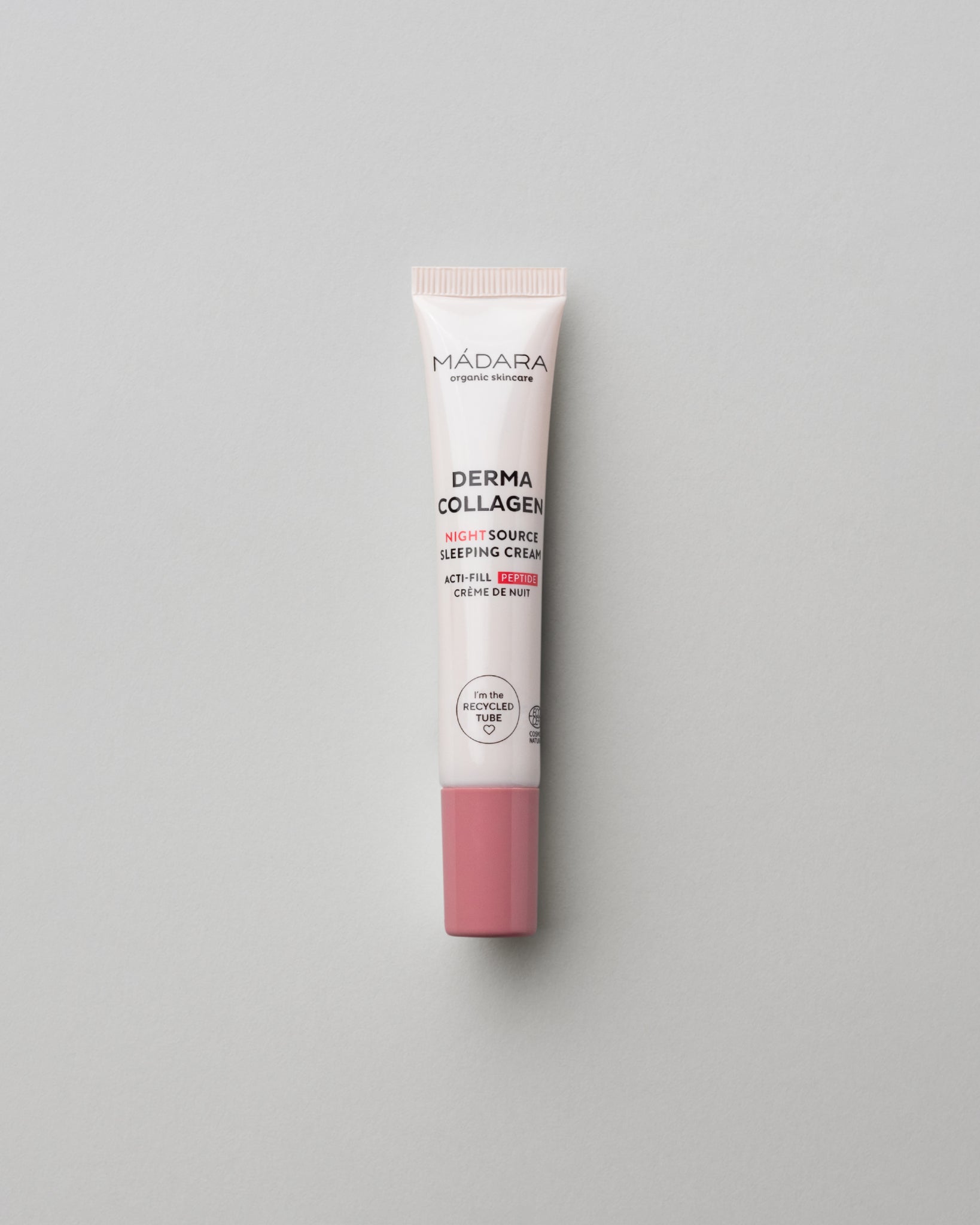 MÁDARA Organic Skincare night source sleeping cream travel size SM3062 15 face cream product photo on plain background.