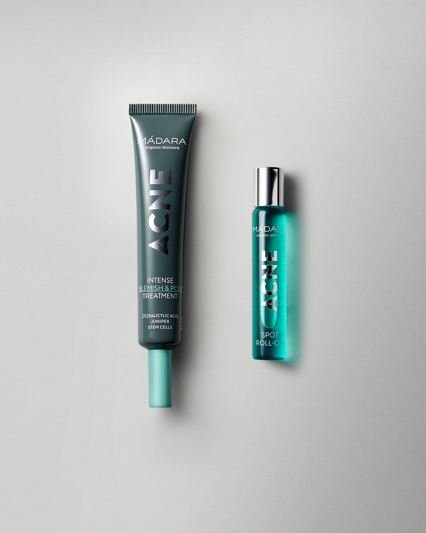 MÁDARA Organic Skincare skincare duo for blemish prone skin N0025 product photo on plain background.