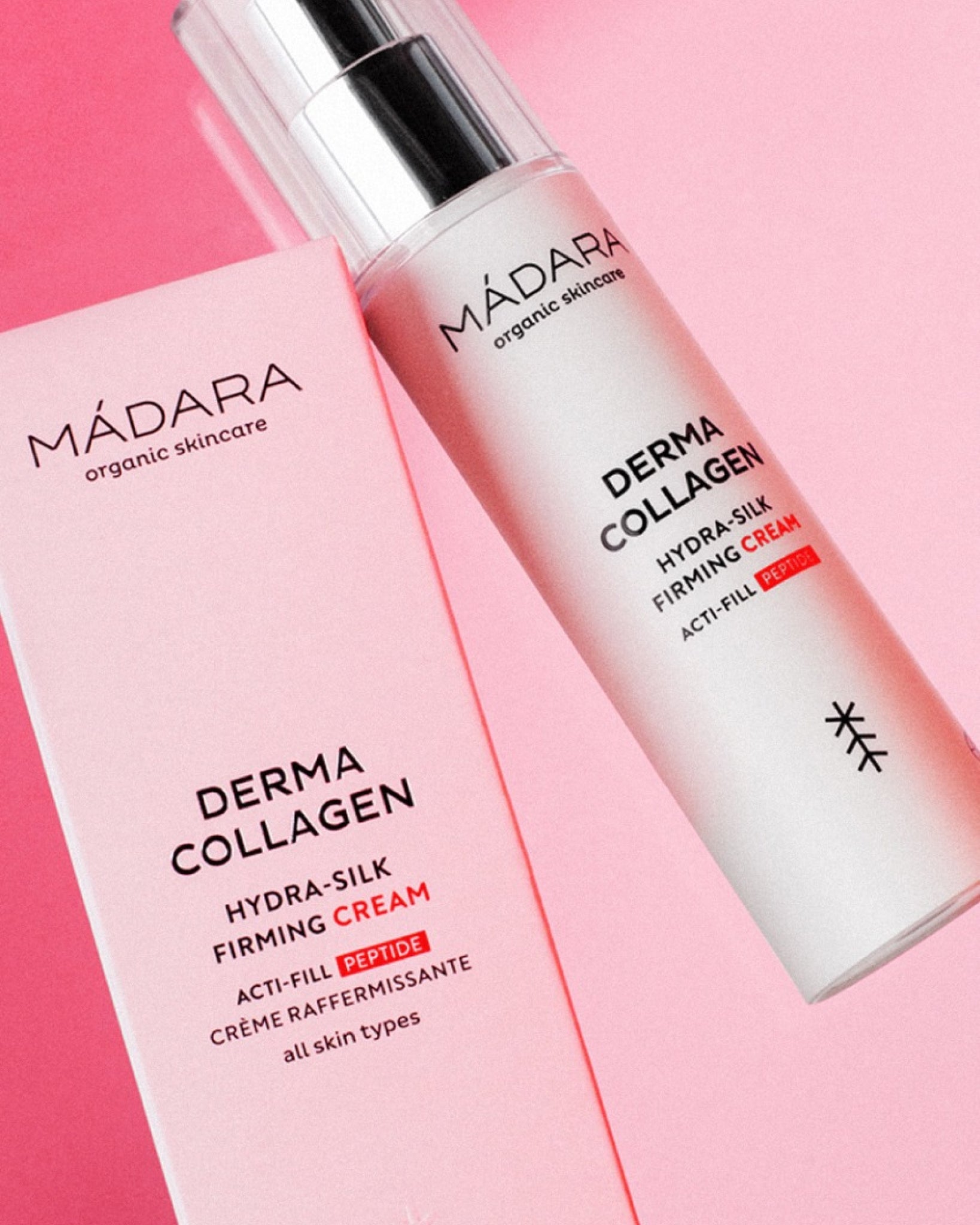 MÁDARA Organic Skincare skin tightening cream A3051 face cream product photo on plain background.
