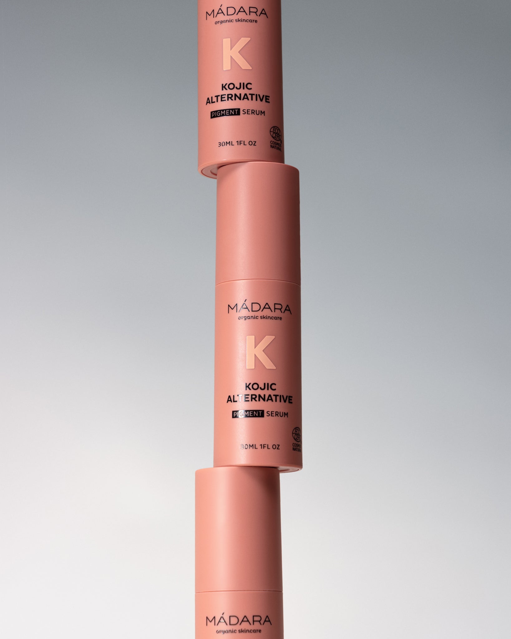MÁDARA Organic Skincare kojic alternative serum 30ml A2125 serum product photo on plain background.